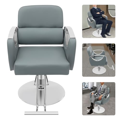 Image of Barber Chair,Salon Chair for Hair Stylist with Height Adjustment,360 Rotatable Salon Chair for Barber Store,Beauty Salons,Spas