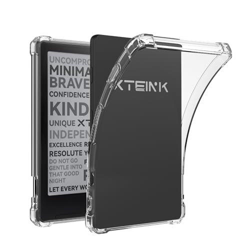 LaoShuSheng Clear Case for 4.3 Xteink X4 eReader - Ultra-Thin Lightweight Anti Scratch TPU Transparent Flexible Soft Back Shell Cover (Clear)