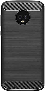 Microcase Motorola Moto G6 Brushed Carbon Silikon TPU K l f Siyah Renk