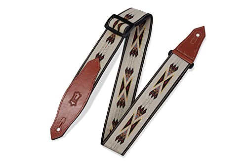 Levy's Leathers MSSN80-TAN Correia de guitarra de trama jacquard de polipropileno bronze, média