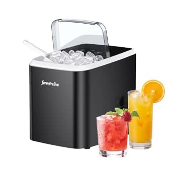 Portable Ice Maker Countertop, Stainless Steel