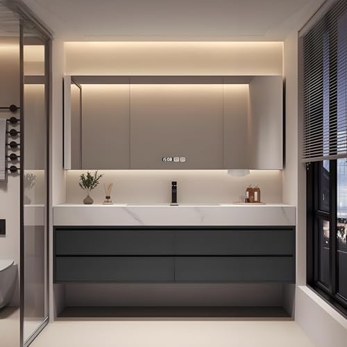 ZGNBSD 92 in Floating Bathroom Vanity - Wall Mounted Bathroom