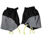 NUOLUX Pair of Outdoor Waterproof Ankle Walking Gaiters Hiking (Black)