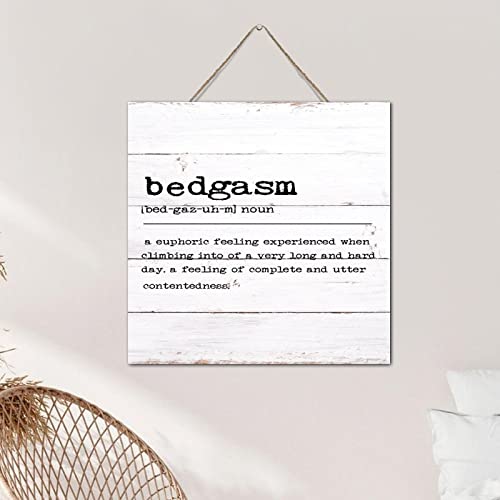 Décoration murale en bois Bedgasm Noun idée cadeau idéal maison moderne 30,5 cm
