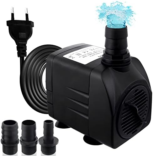 Editbar Aquarium Pumpe 15W - 1200L/h Tauchpumpe Mit Verstellbarem Durchfluss Für Teich & Brunnen