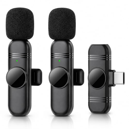 Image of Smart Saver 2 Pack Professional Wireless Lavalier Microphone for iPhone iPad(iPhone 14 and Below), Plug-Play Clip on Mic for YouTube, Recording, Vlog, Facebook Live
