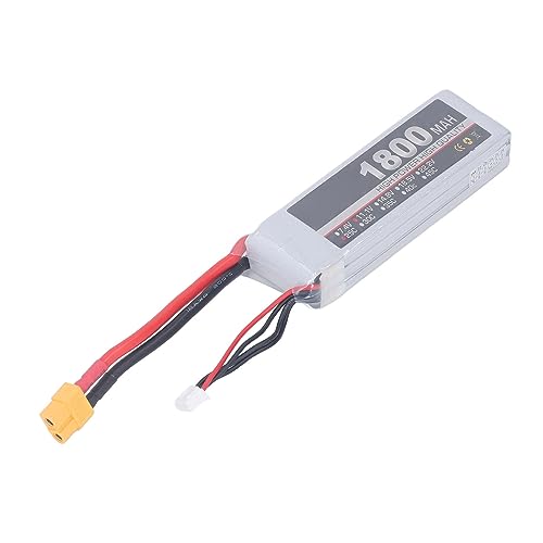 Batterie LiPo 11,1 V 3S 1800 mAh 25C Dilwe avec connecteur XT60 pour hélicoptère RC