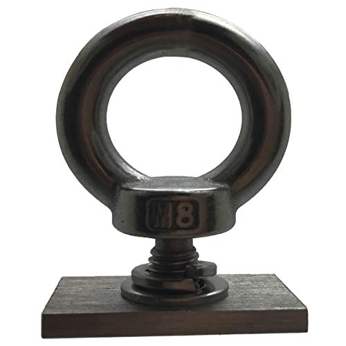 M8 Eye Bolt tie Down kit - Full Heavy-Duty Stainless Steel - Quick Release Track Rail Adapter Anchor Lashing Ring Mount Line Cleat for fix tie Down Eyebolt, Most roof Rack Accessories.