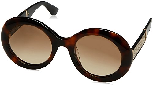 Jimmy Choo Wendy/S 16Y Havana Glitter/Black Wendy/S Round Sunglasses Size 51m