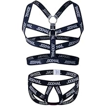 JOCKMAIL Mens Chest Harness Fitness Shoulder Strap with Mens Jock Strap Underwear Fitness Sport Harness and Jockstrap