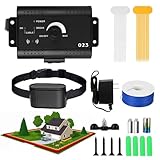 LUBNYBG Upgraded Electric Fence for Dogs,Underground Above Ground Pet Boundary Containment System,with Waterproof and Battery-Operated Shock Training Collar,Harmless,for All Dogs(984 Ft Wire),for1dog