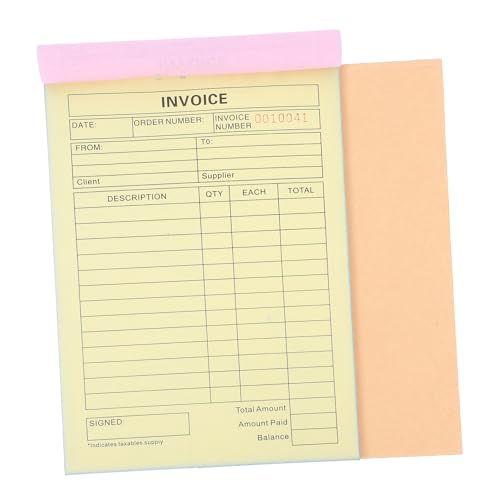 Carnets de reçus avec tableau rigide portable et papier carbone