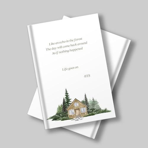 Image of THE UMBRELLA STORE BTS Notebook Diary Notebook | Hardbound Journal with blank papers (Life goes on)