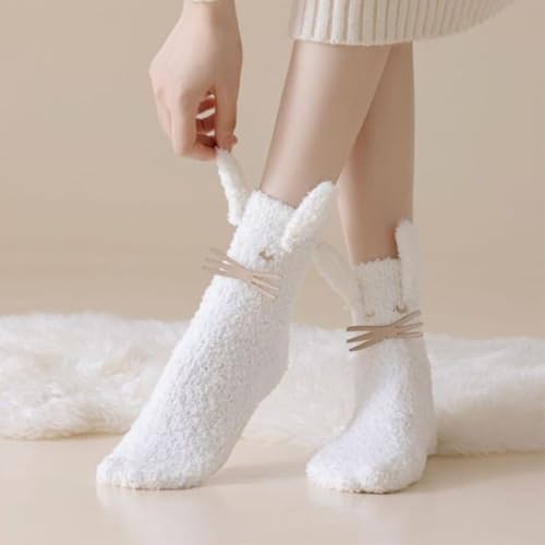 Image of Benefeet Sox Funny Animal Fuzzy Socks for Women Girls - Cute Fluffy Slippers, Cozy Warm Winter Plush Sleeping Socks