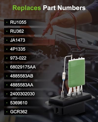 Image of Air Conditioning Heater Fan HVAC Blower Motor Resistor SCITOO Regulator fit for 2005-2007 for Chrysler Pacifica /2001-2008 for Chrysler Town Country /2001-2003 for Chrysler Voyager