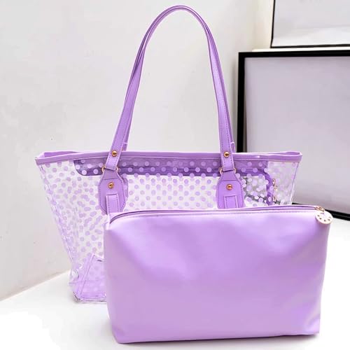 Image of Women's Clear Tote Bags Multi-Use Shoulder bag Handbag Beach bag Shopping Bag | Multi-Use