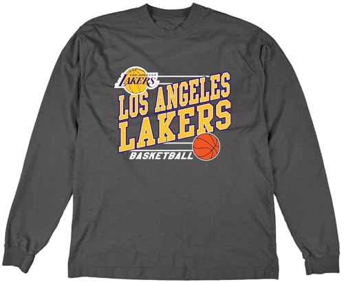 Blue 84 Los Angeles Lakers NBA Officially Licensed Long Sleeve T-Shirt Throwback, Small Team Color