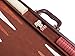 21-inch Backgammon Set - Brown Board and Playing Surface - White and Light Brown Points