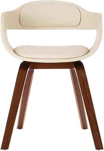Miniatura 3 de Dining Chair with Faux Leather Seat, Solid Beech Wood Frame, 242.5 lb Capacity, Retro Modern Design for Kitchen, Dining Room and Living Space