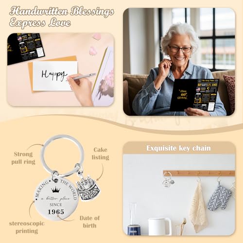 Zyphoria 60Th 1965 Birthday Gifts For Women, 60 Year Old Birthday Fabulous Gifts For Women, Cool 60Th Birthday Canvas Tote Bag Gift For Woman, Turning 60Th Cup Birthday Basket For Her(1965 Vintage) - 7