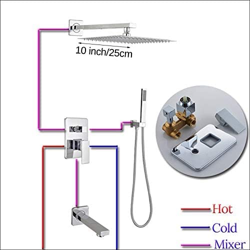Robinet de douche anticalcaire à poignée unique pour optimiser l'espace - 2