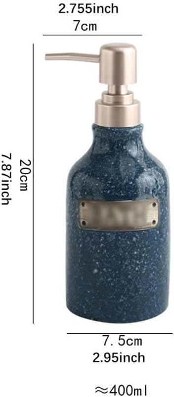 Kitchen Soap Dispenser Multifunctional Ceramic Bathroom Soap Dispenser Hand Soap Bottle Press Bottle Shower Gel Shampoo Bathroom Bottle Bathroom Soap Dispenser(C)