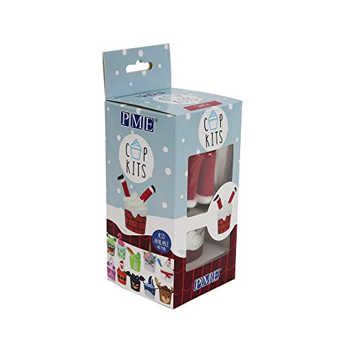 PME CUP03 Cupcake Decorating Kit with Edible Toppers, Paper, 6 Cups, Santa, Makes 6 Cupcakes - Image 3