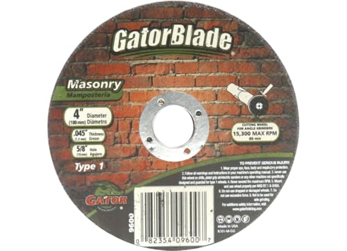 ALI INDUSTRIES INC Gator 4 in. Aluminum Oxide Masonry Cut-Off Blade .045 in. x 5/8 in. 1 pc.