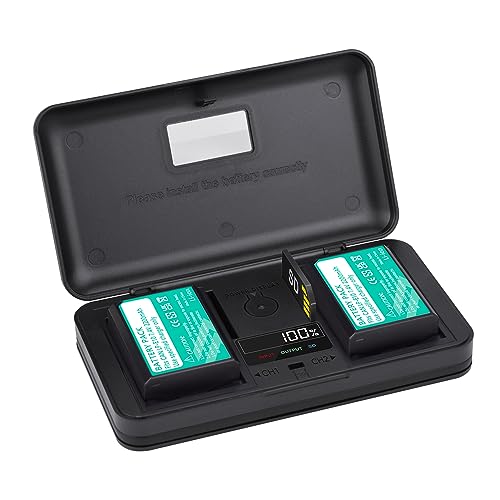 Batterie LP-E10 CITYORK lot de 2 avec chargeur double pour Canon EOS 2000D 1300D et Rebel T7
