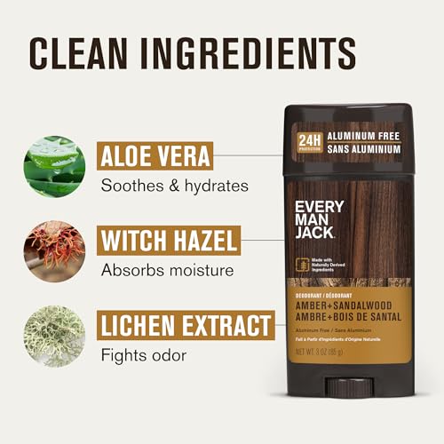 Every Man Jack Amber + Sandalwood Men’S Deodorant - Stay Fresh With Aluminum Free Deodorant thumb #4