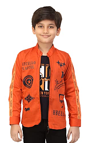 Image of Boys Printed Shrug with Attached Printed T-shirt