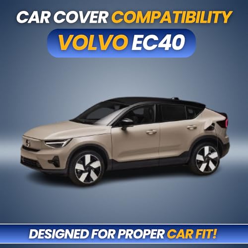 Image of Car Cover for Volvo EC40 2026 | 100% Waterproof Heavy-Duty 3-Layer Car Body Cover | All-Weather Rain, UV, Sun & Dust Protection | Custom Fit | Mirror & Antenna Pockets | Navy Blue