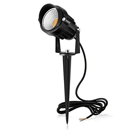 Preisvergleich Produktbild MEIKEE 7W LED Gartenleuchte mit Erdspieß Gartenstrahler IP66 wasserdicht vertikal schwenkbar Metall für Garten, Terrasse, Pflanzen