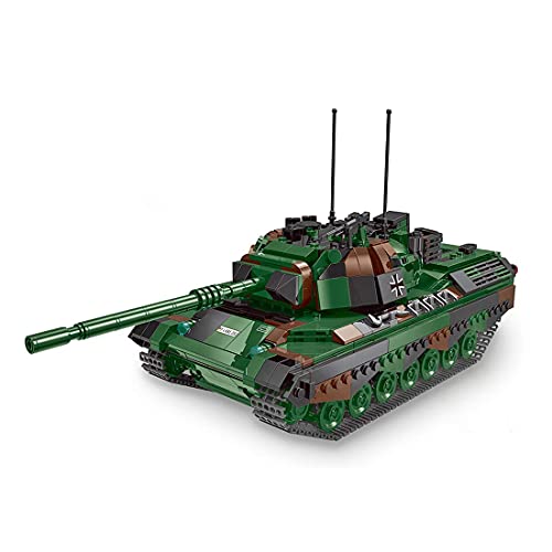 QIXIAOCYB XSuper Leopard 1 Militärtank WW2 1145 stücke Hauptschlacht Armee Tank Bausteine DIY Bau Set für Kinder… – Bild 3