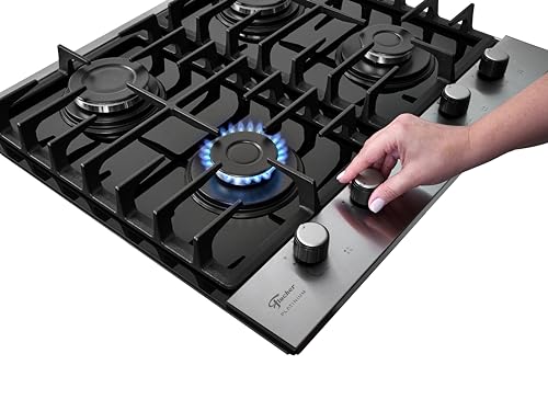 FISCHER COOKTOP À GÁS 4 BOCAS PLATINIUM MESA VIDRO PRETO 33800-92121