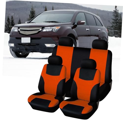 Housses de siège auto universelles protection classique orange 8pcs