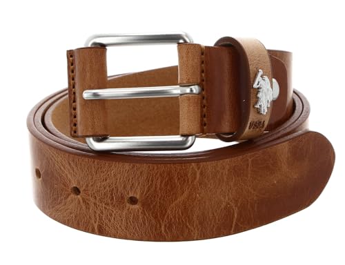 Ceinture Hitchcock Leather Belt U.S. Polo Assn. Accessoire Homme Beige Marron Clair W95