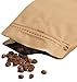 Resealable Side Zipper Coffee Bags with Degassing Valve, High Barrier Natural Kraft Coffee Pouches with Aluminum Foil Liner, Ziplock Food Storage Bags, Longer Shelf Life (50, 4oz/0.25lb)