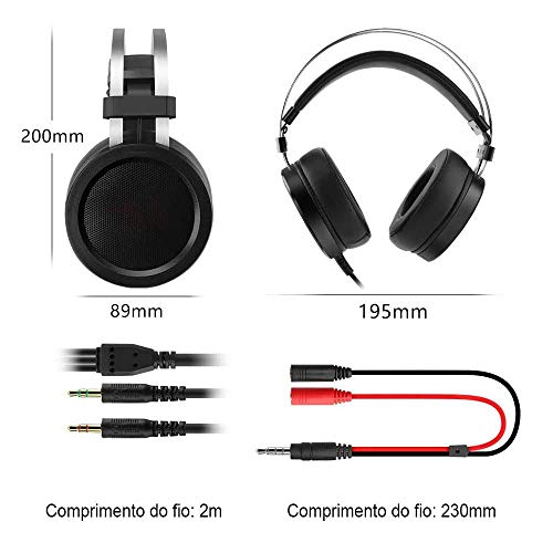 Headset Gamer Scylla H901, Redragon, Microfones e Fones de Ouvido, Preto, medio