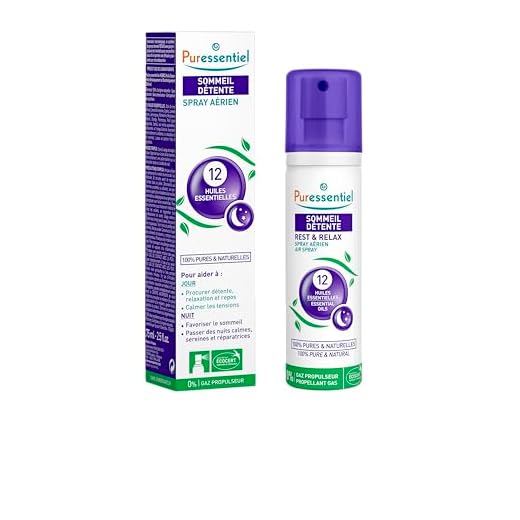 Puressentiel - Sueño - Spray Aéreo Sueño con 12 Aceites Esenciales - Proporciona relajación y serenidad - 75 ml, El embalaje puede variar
