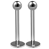 2pcs 16g Titanium Labret Stud Conch Helix Snake Cartilage Piercing Lip Spider Bites Tragus Marilyn Monroe B2BCB - 12mm