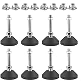 ZHUDALA 8 STK Verstellbare Nivellierfüße M8×60mm – Möbelstellfüße mit Antriebsmutter, für Tisch/Stuhl/Maschinen, Stabil & Verschraubbar