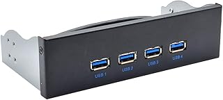 GZSHUNLI 1 Pcs USB3.2 Optical Drive Panel 4-Port USB Optical Drive 4X USB3.2 GEN2 3.5-Inch 5.25-Inch HUB 19PIN to C-Port Forward Reverse Plug