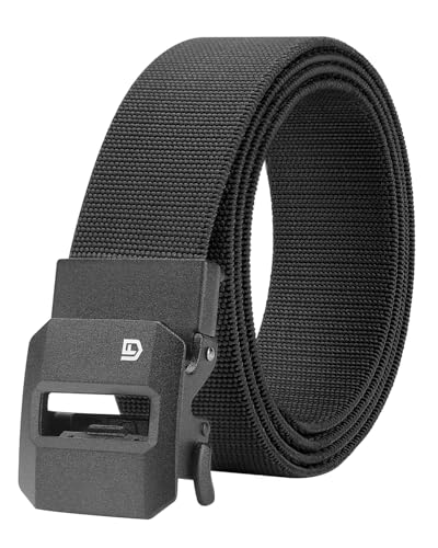 FAIRWIN Ratchet Belt Men - Tactical Stretch Nylon Web Work Belts, Gift for Casual Jeans, Pants, Golf, and Everyday Use