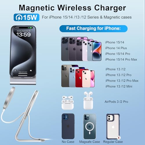 Caricatore Wireless iphone 15W Magnetico Veloce