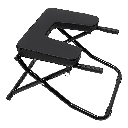 Multi-Functional Yoga Inversion Chair, Foldable Yoga Headstand Bench Exercise Chair, Workout Stool Fitness Training Chair Stand Equipment, for Lumbar & Cervical Pain Relief, Spinal Decompression