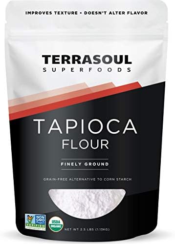Terrasoul Superfoods Organic Tapioca Flour Starch, 2.5 Lbs - Gluten-free | Improves Texture for Keto Baking | Doesn't Alter Flavor