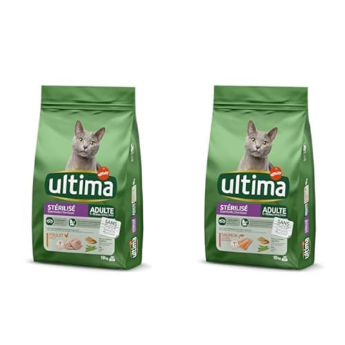 Ultima Esterilizado Adult Pollo - Comida Seca para Gatos - 10kg + Ultima Esterilizado Adult Salmón - Comida Seca para Gatos - 10kg