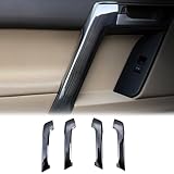 適用ランドクルーザープラド 150 2010-2023 ステンレス鋼、インナーハンドル保護カバー For Land Cruiser Prado 150 2022 2021 2020 2019 2018 2017 2016 2015 2014 2013 2012 2011 内装アップグレード改造部品 (ブラック)