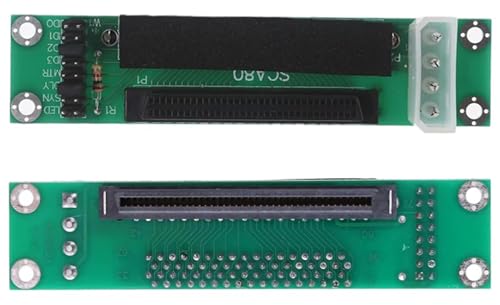 JXSZ SCSI SCA 80-Pin to 68-Pin Female Ultra Adapter SCSI II/III LVD-SE 80pin-68pin Card